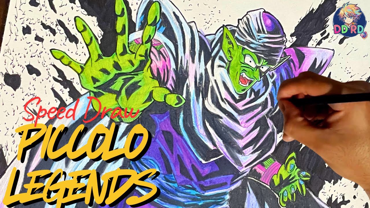 Cómo COLOREAR a PICCOLO en el estilo DRAGON BALL LEGENDS (Speed Draw Tutorial)