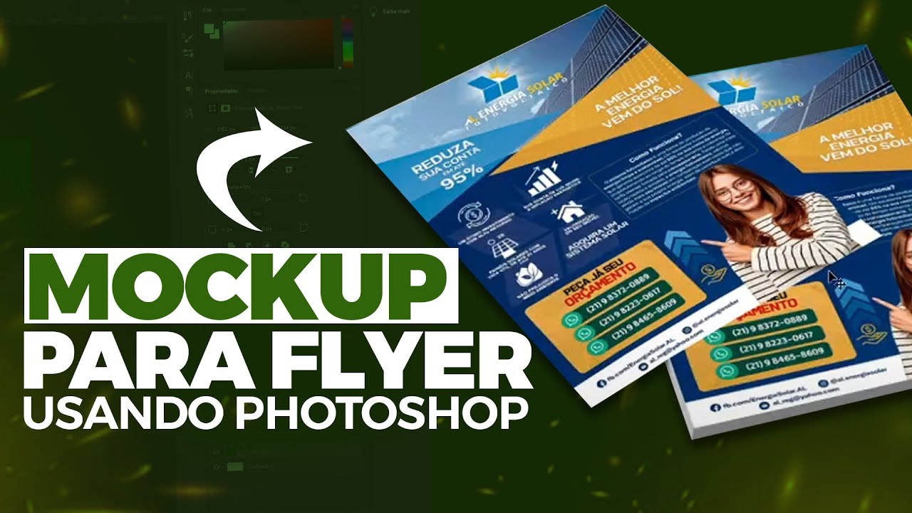 Como Fazer Mockup para Apresentação Profissional usando o Photoshop - Mockup de Panfleto/Flyer