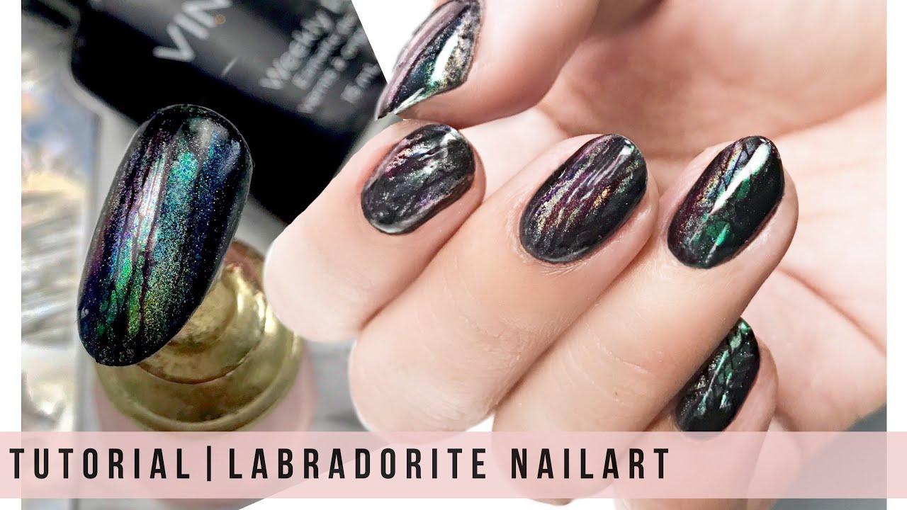 TUTORIAL | LABRADORITE NAIL ART- CND Creative Play Gel Polish & YOURS COSMETICS Stamping Plate