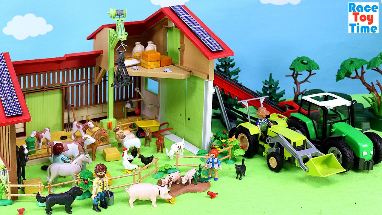 Playmobil Large Farm Playset with Farm Animal Figurines