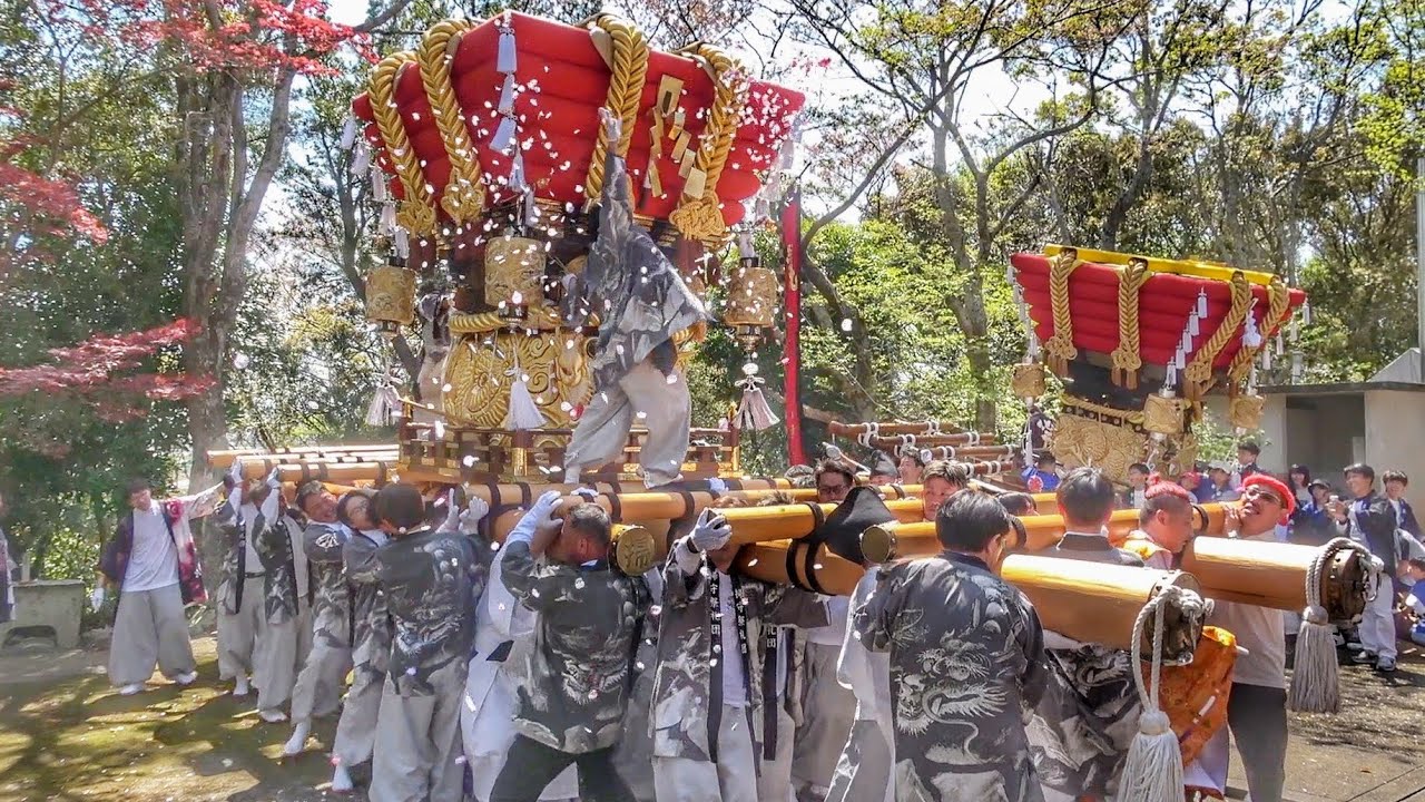 2024.4.14 南あわじ市 瑞井八幡神社 春祭り だんじり 担ぎ (北方·掃守·江尻)