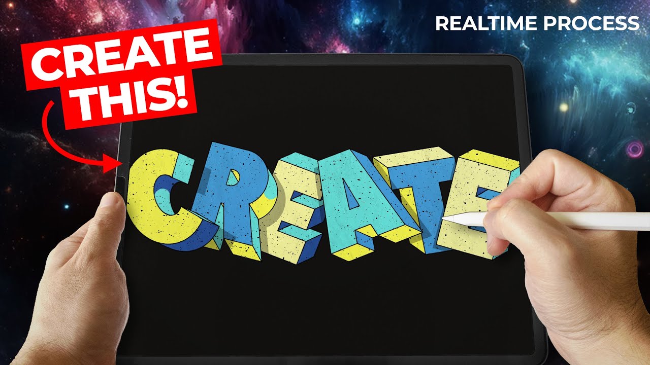 Dynamic 3D Block Letters (Realtime Digital Lettering Tutorial)
