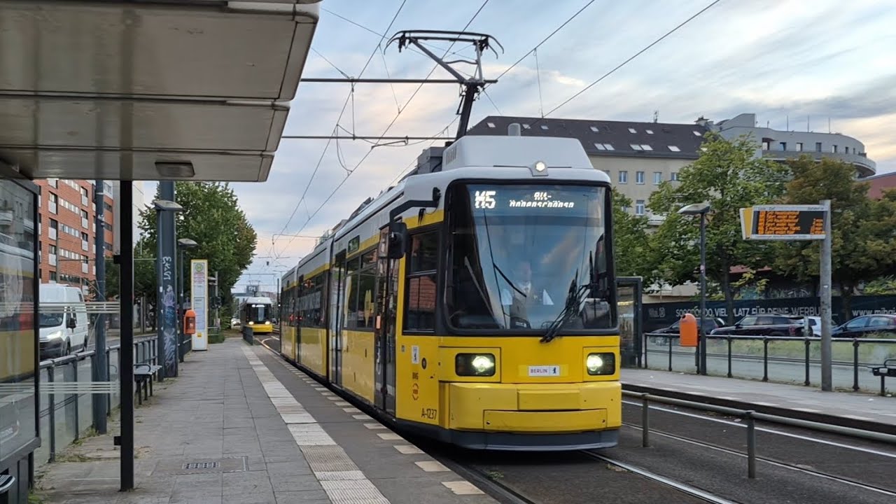 Tram Berlin | Aussetzermitfahrt im M5E von Landsberg. All./Peters. Str. bis Bhof. Lichtenb. im GT6NO