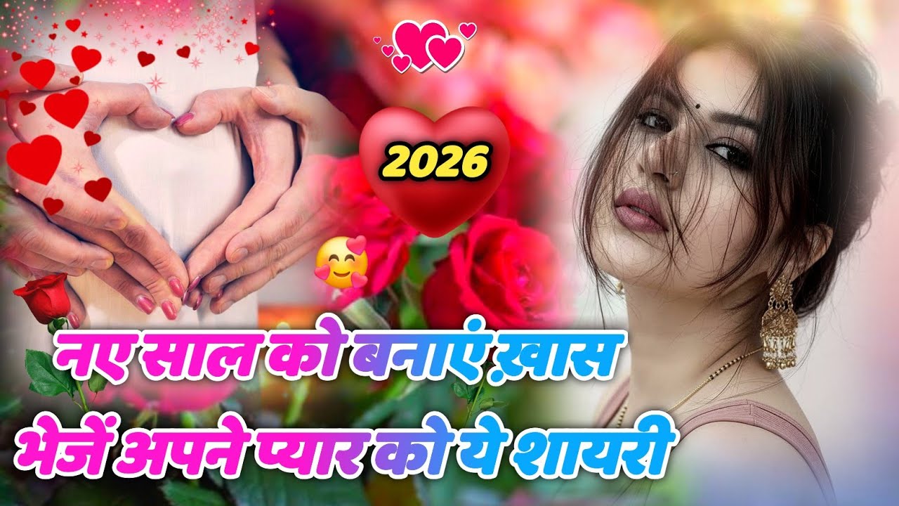 नए साल को बनाएं ख़ास 2026 | Love shayari | Romantic Shayari | Mohabbat Shayari | Pyar Bhari Shayari 