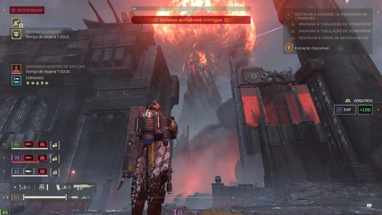 HELLDIVERS 2 Mandando a Fabrica dos Automatos pro inferno.