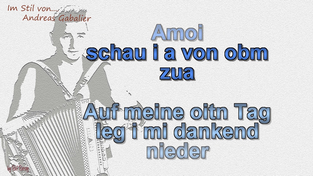 Andreas Gabalier - Amoi seg ma uns wieder -Instrumental und Karaoke