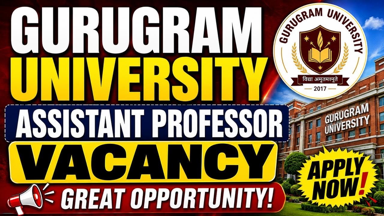 Gurugram University Assistant Professor Vacancy 2026 | Direct Recruitment | Salary ₹57,700+