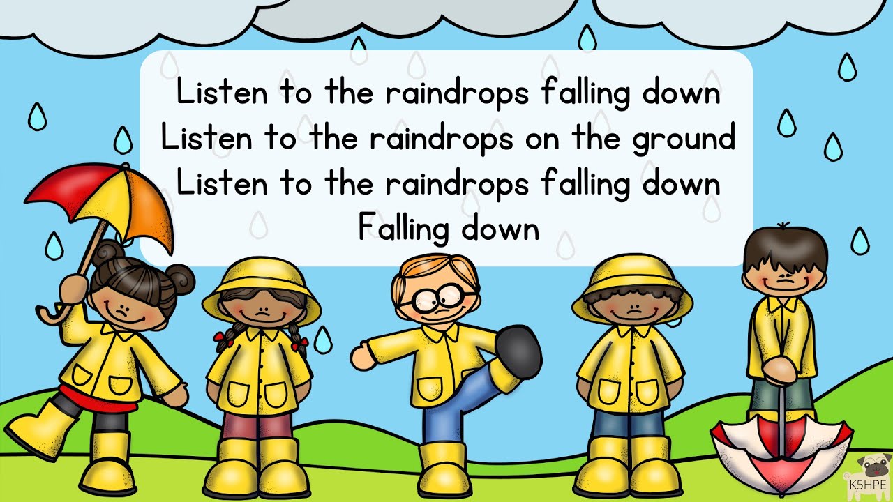 Music: Listen To The Raindrops, Vocal Music Education, Children Singing Choir Songs Spring Rainy Day