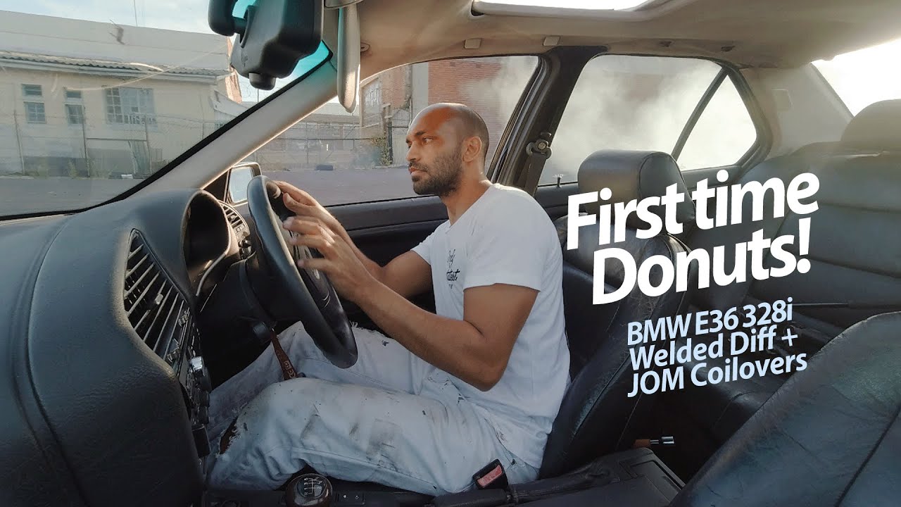 First Donuts in the E36 328i on Welded Diff and JOM Coilovers | Capestance
