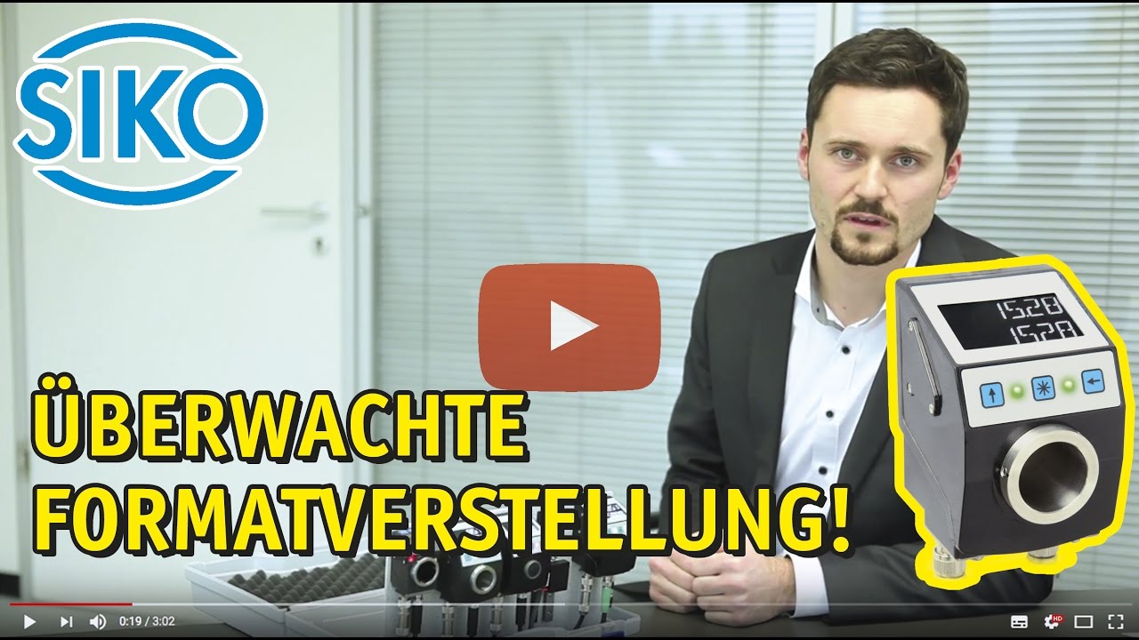 SIKO elektronische Positionsanzeige AP10 - &Uuml;berwachte Formatverstellung an Produktionsmaschinen