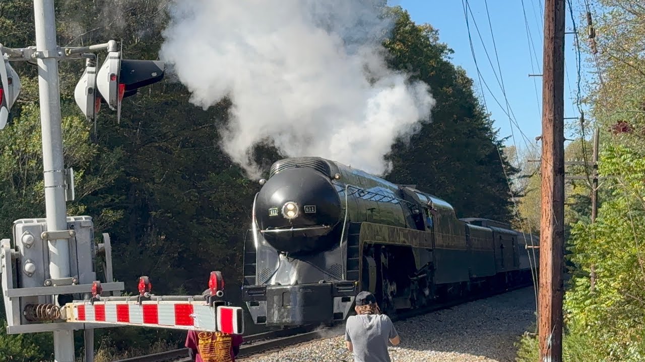 Chasing the N&W 611 and got to go in the cab of it