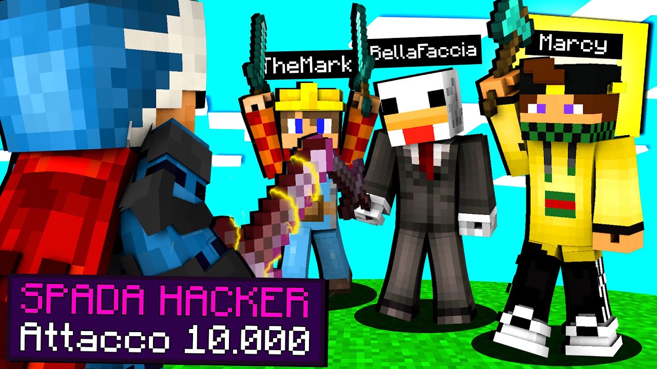 SFIDO I MIEI AMICI CON LA SPADA HACKER - MINECRAFT ITA