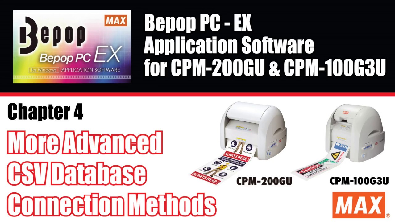 MAX Bepop PC EX Advanced CSV Database Connection