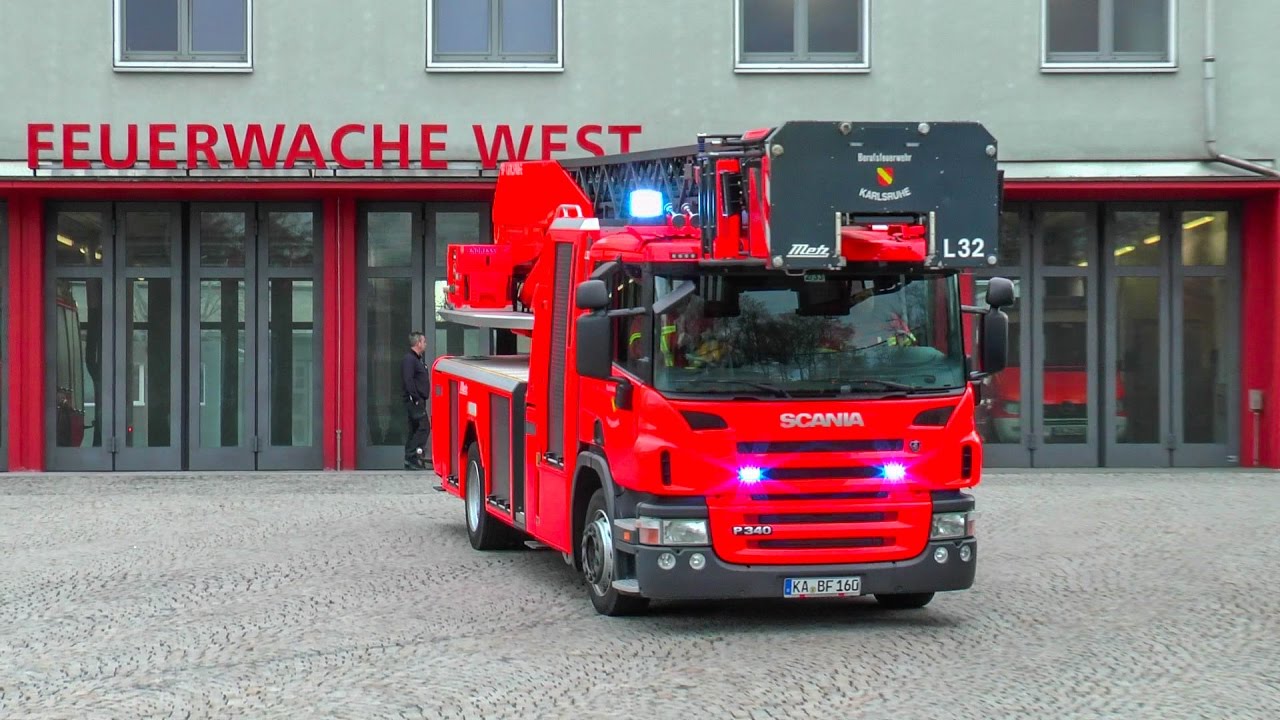 [LIVE-ALARM WÄHREND PARALLELEINSATZ] Einsatz Feuerwehr Karlsruhe | DLK & GWG-Wasser BF & RTW DRK