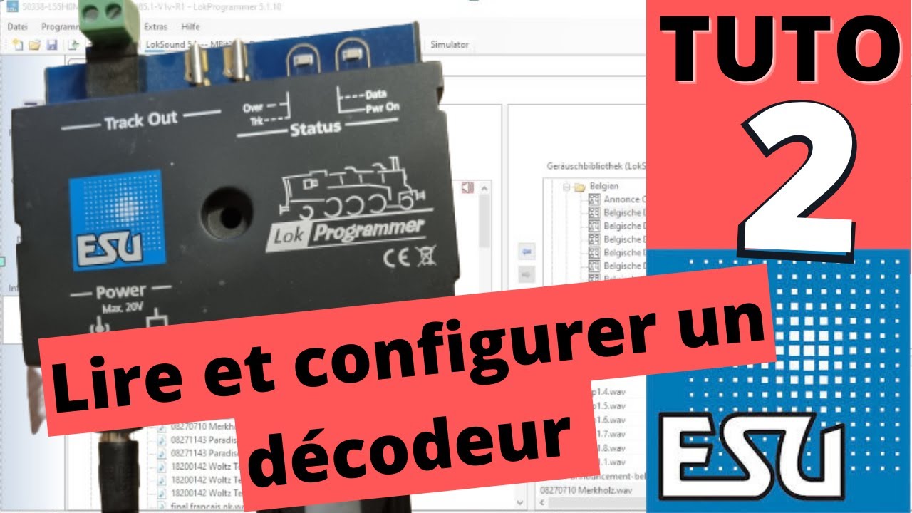 Lire et configurer un décodeur avec ESU Lokprogrammer