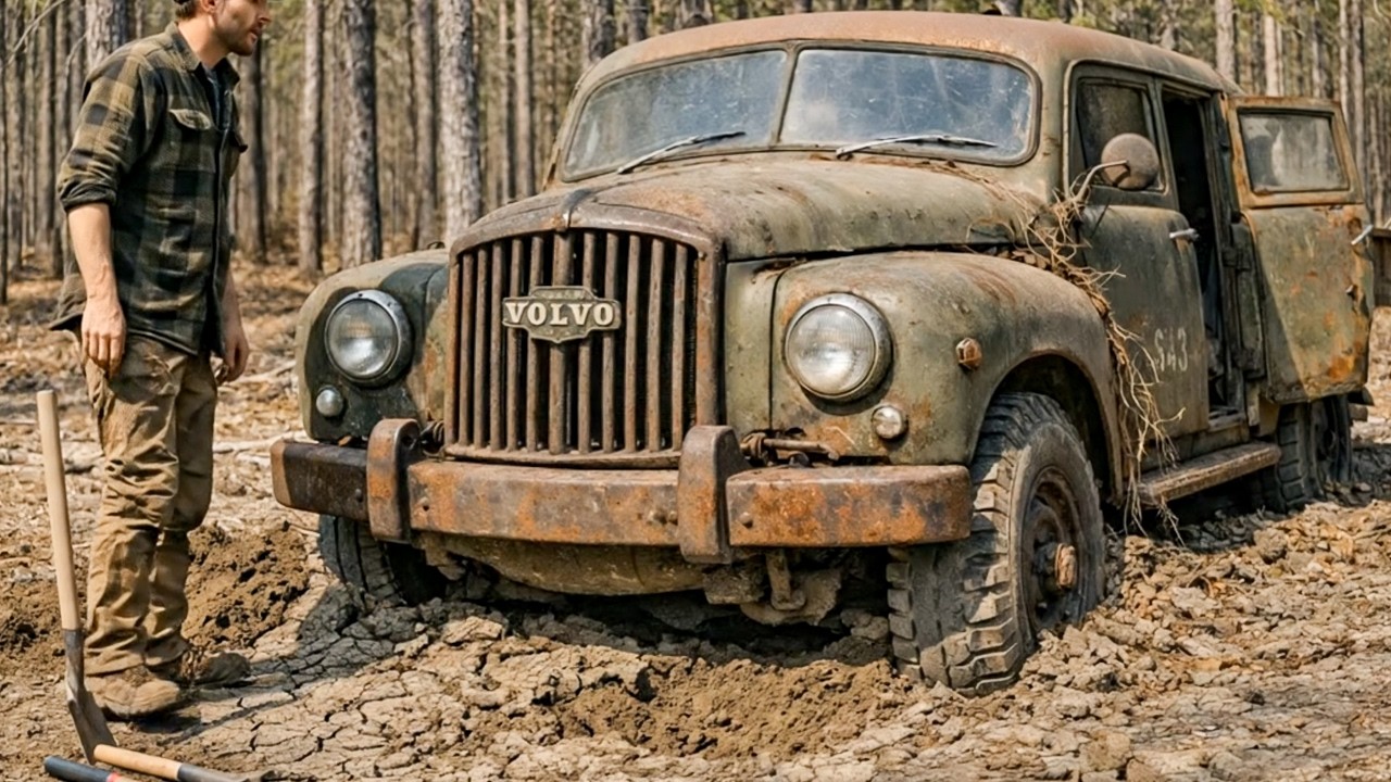 🔥 $80 Dug Out of Dry Mud — 1956 Volvo TP21 Sugga Full Rust to Restoration | Military 4x4