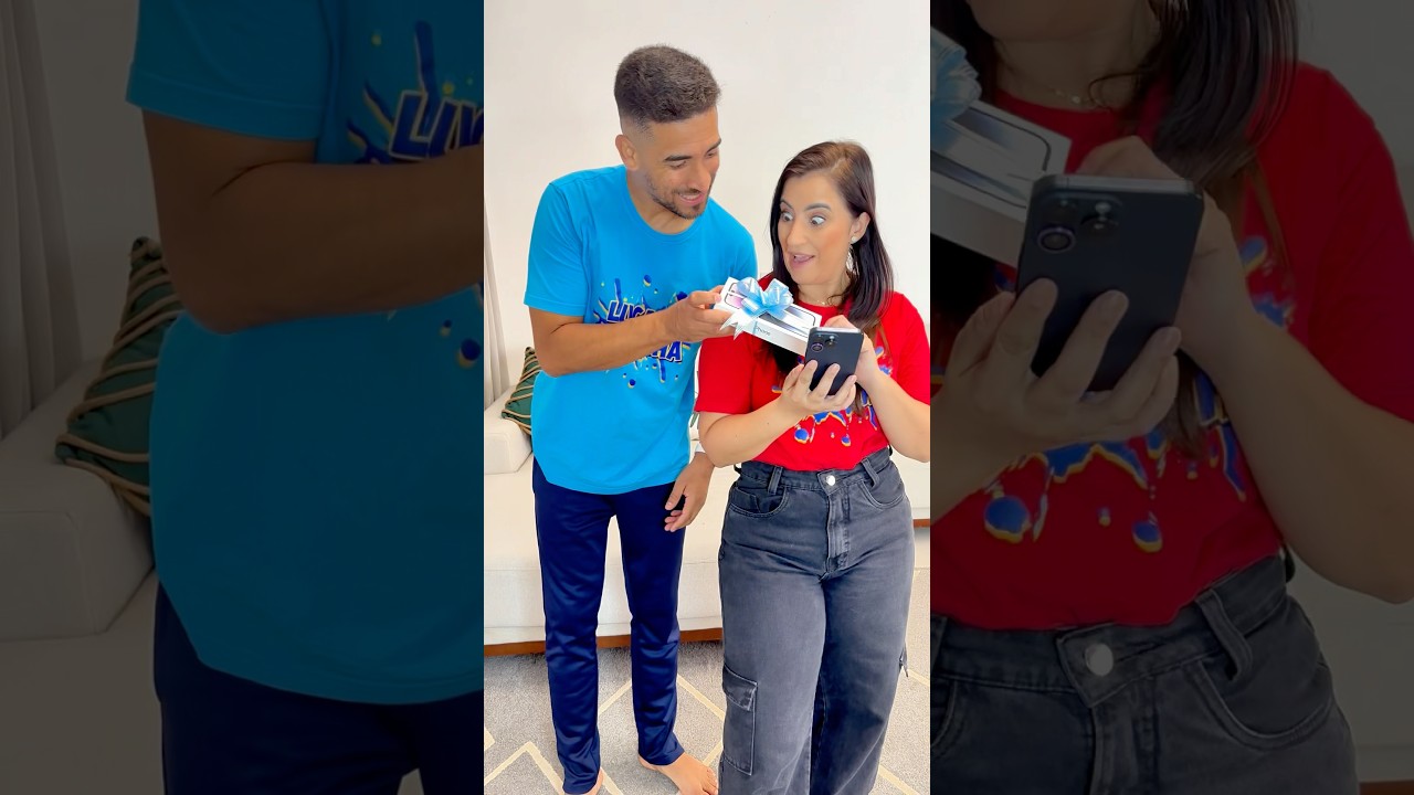 Um ganha o celular novo e outro ganha o usado📱😂