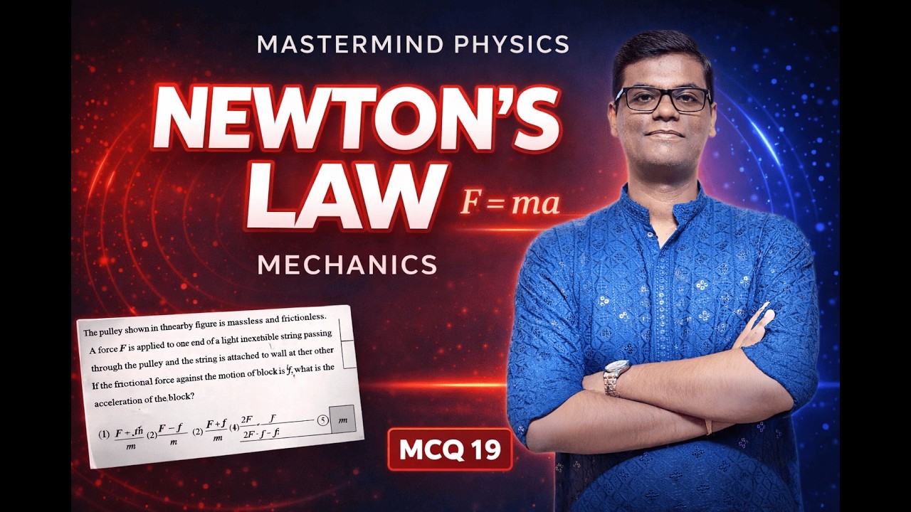 Newton's Law MCQ #19  | Pulley Problems (கப்பி) | Mechanics | Master Mind Physics