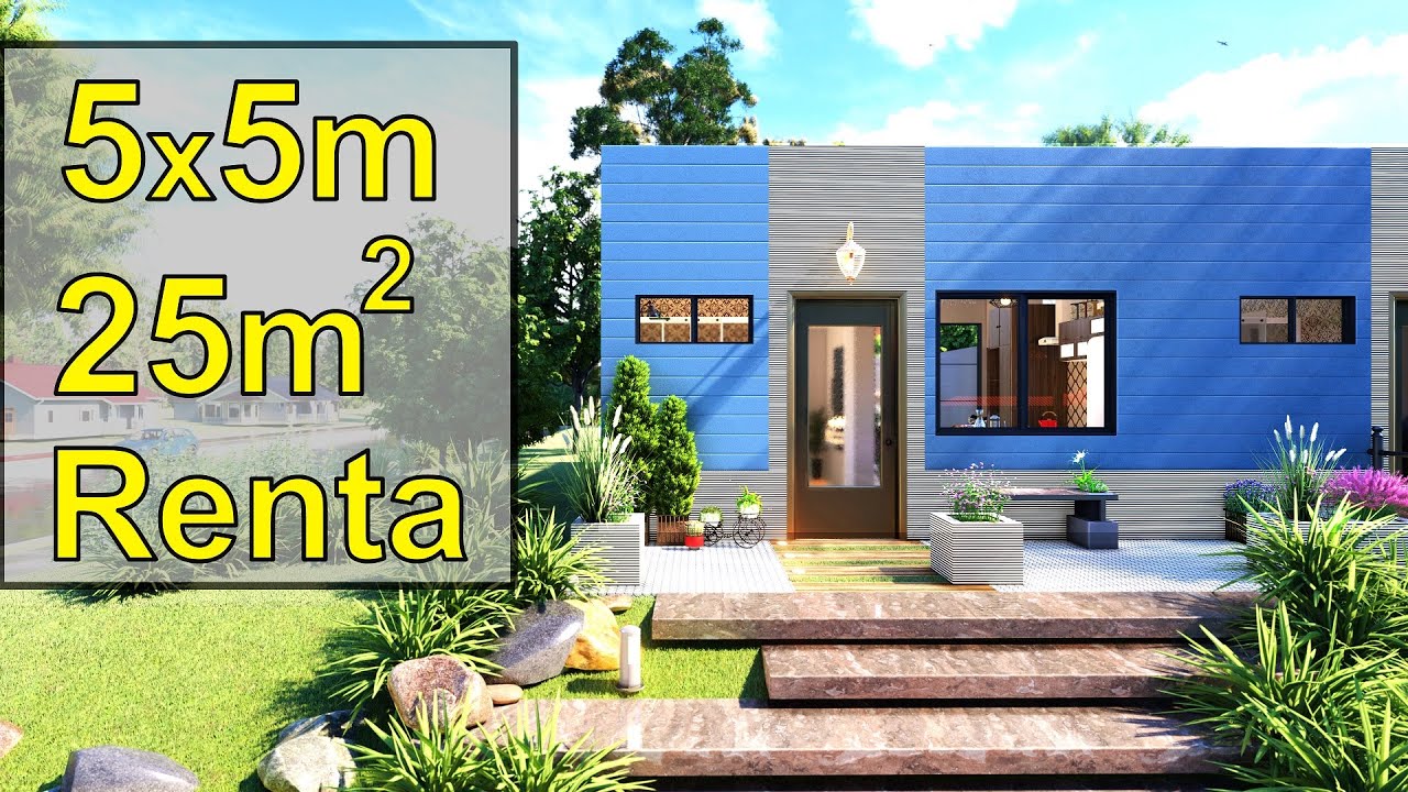 Plano de Casa de 5x5 metros 👌💰 Cuartos para Rentar