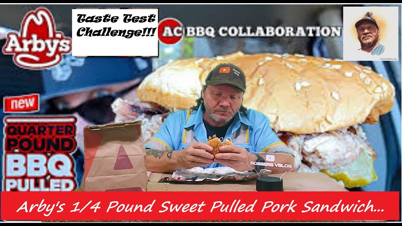 Arby's New 1/4 pound Sweet Pulled Pork Sandwich Taste Test Review!! 
