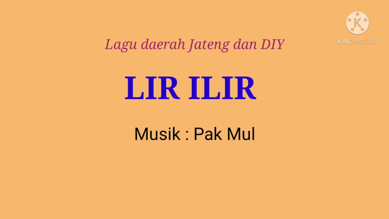 LIR ILIR - Lagu Daerah Jateng-DIY - karaoke