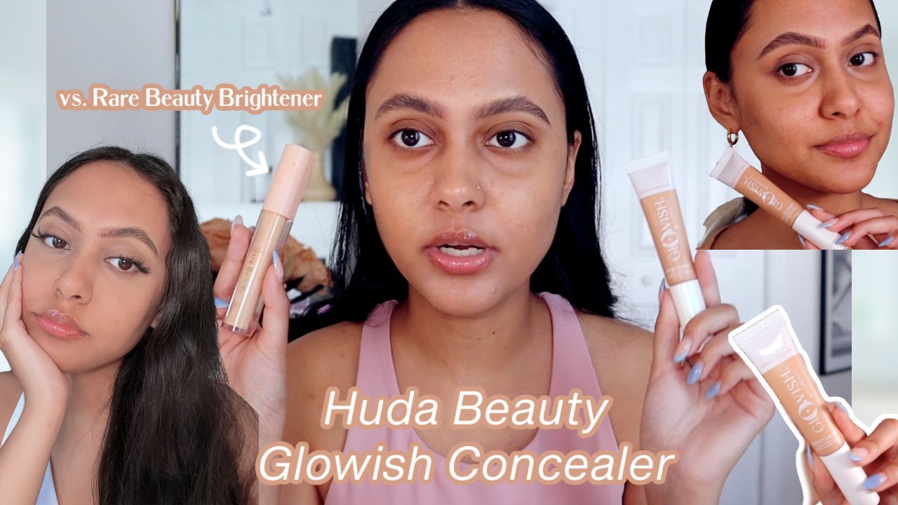 NEW! Huda Beauty Glowish Concealer vs Rare Beauty Brightener | Wear Test & Review