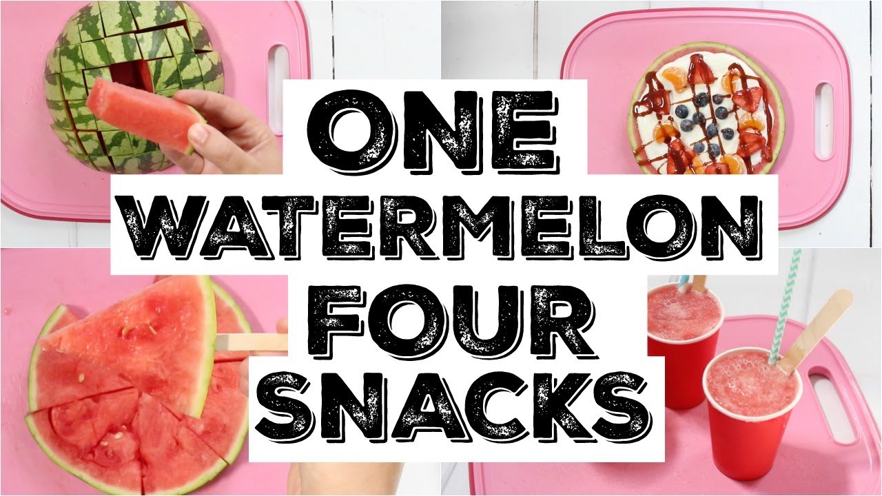 One Watermelon... Four Healthy Snacks for Kids | Watermelon Hacks