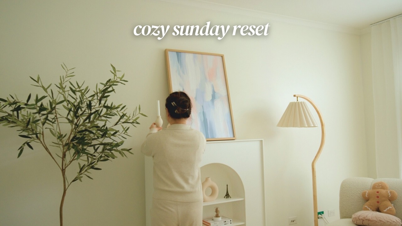 Cozy Sunday Reset 💛 cleaning + starting the new year slowly | silent vlog