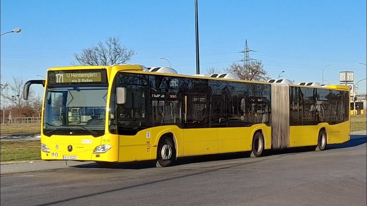 Bus Mitfahrt von Berlin U Hermannplatz bis Flughafen BER T5 im MB GN 20 auf der 171 Komplette Linie