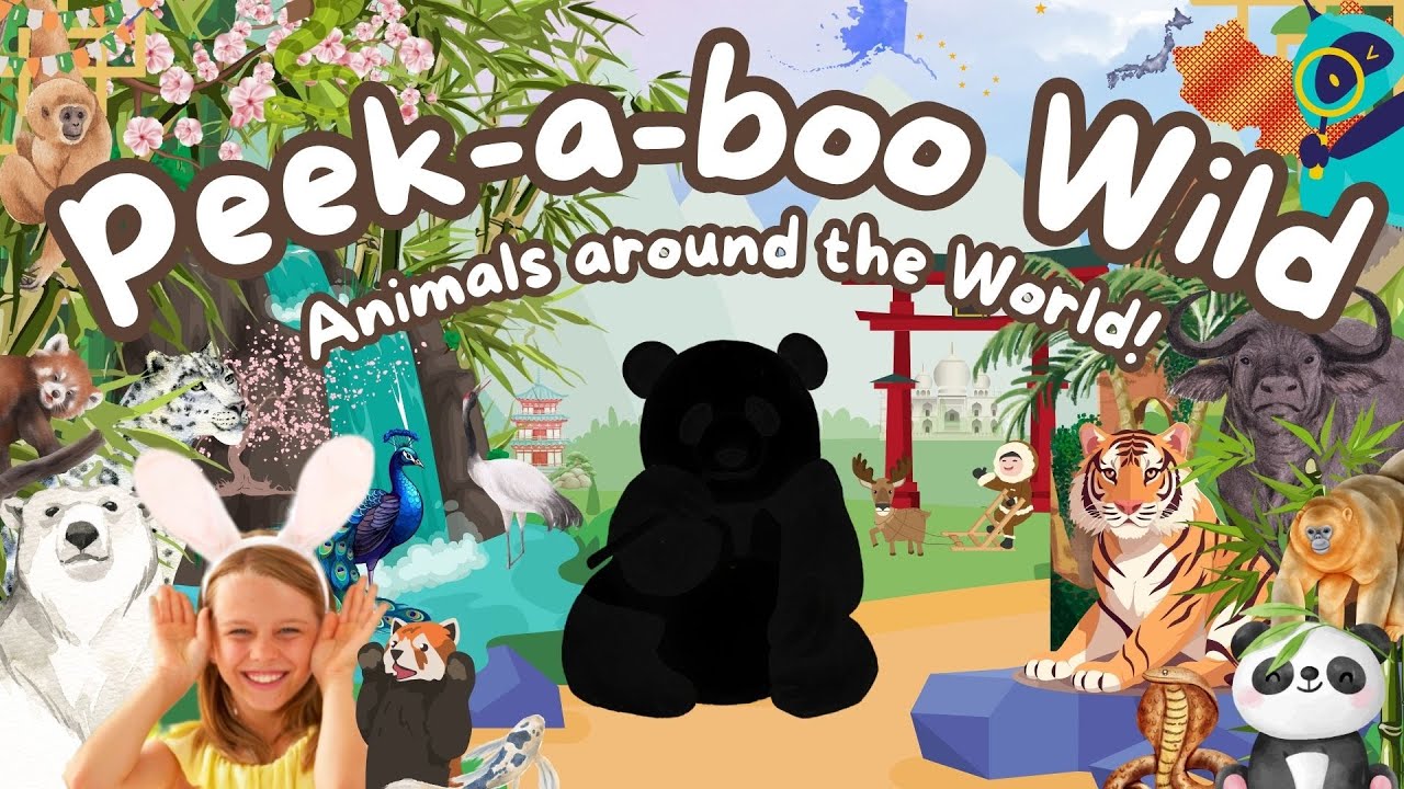 Peek-a-Boo Wild! | Learn Animal Names for Toddlers | Lion, Elephant, Panda & More compilation