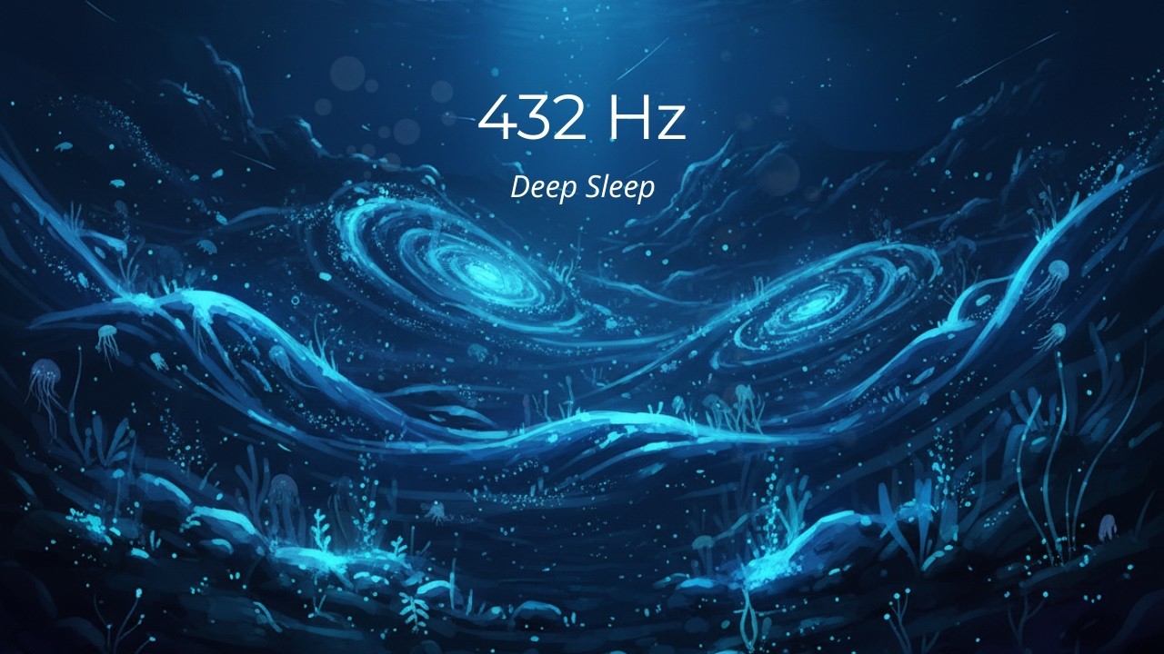 432 Hz Deep Sleep — Cosmic Ocean Journey | 1 Hour Underwater Soundscape for Instant Sleep