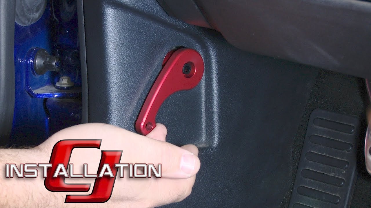 2015-2023 Mustang Steeda Interior Hood Latch Release Lever Billet Aluminum Installation