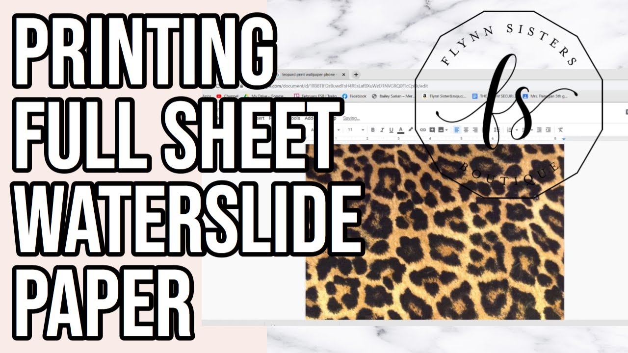 Printing Full Sheet Waterslide for Tumblers