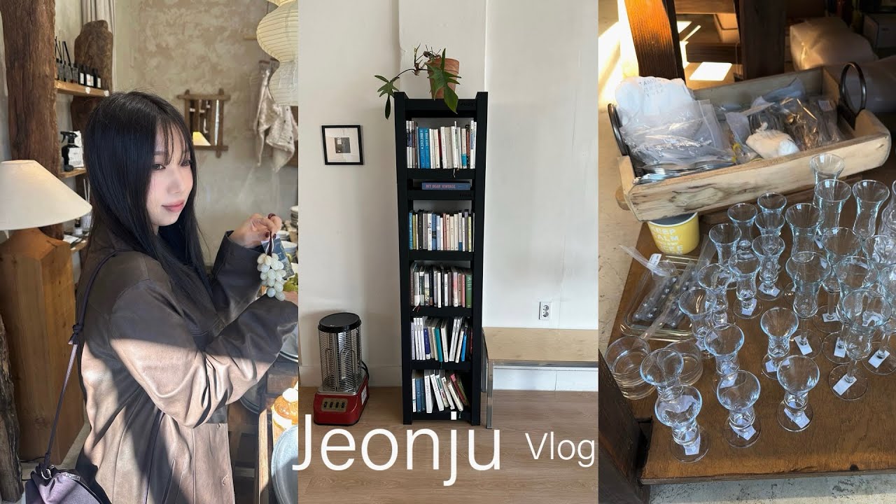 Jeonju Vlog. 전주 당일치기 브이로그 | 탐미주의•한옥마을물갈비•sof•소품샵•조점례남문피순대•풍년제과|