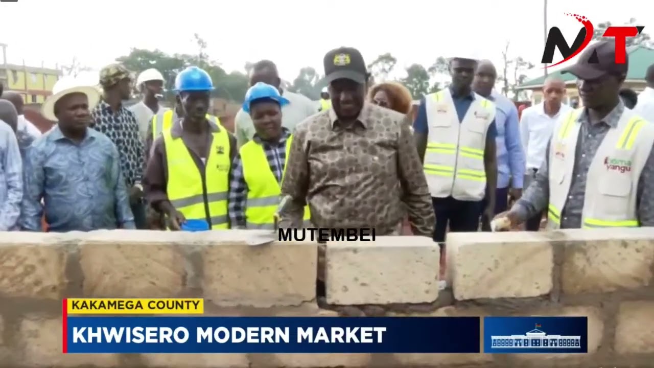 RUTO LAYING FOUNDATION STONE IN KAKAMEGA!!