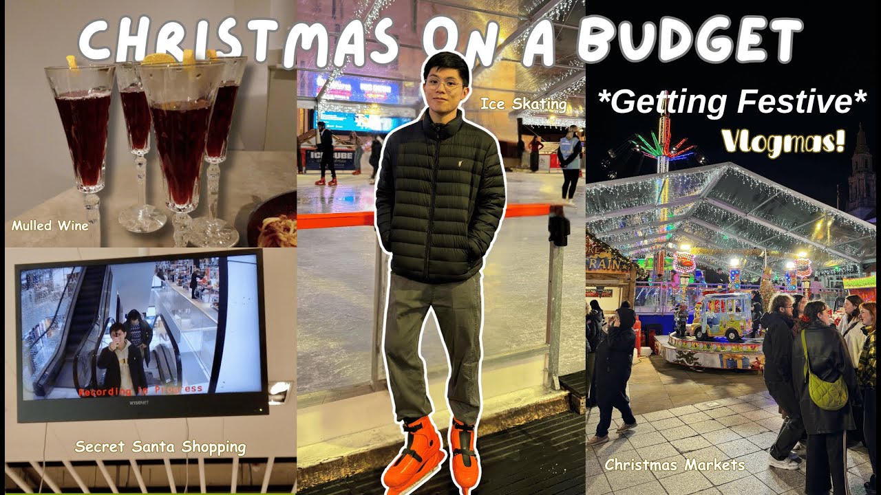 Vlogmas! Getting Festive (On a Budget) 🎄 | Secret Santa Shopping, Mulled Wine, Ice Skating ❄️