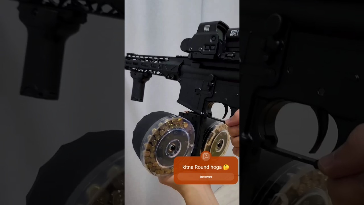 ATE AR-15 Full Auto, 100 RoundDrum Mag | Shell ejecting airsoft gun
