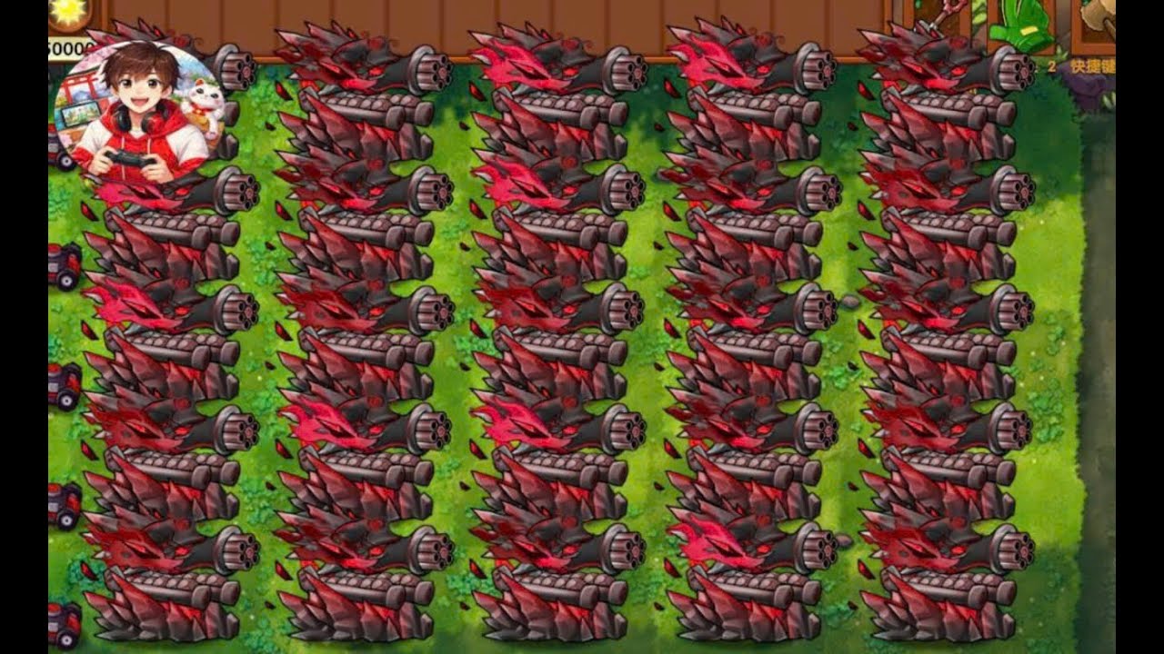 PvZ フュージョン 3.3| ファイヤードラゴン・ガトリング vs 999ゾンビ｜止まらない火力！