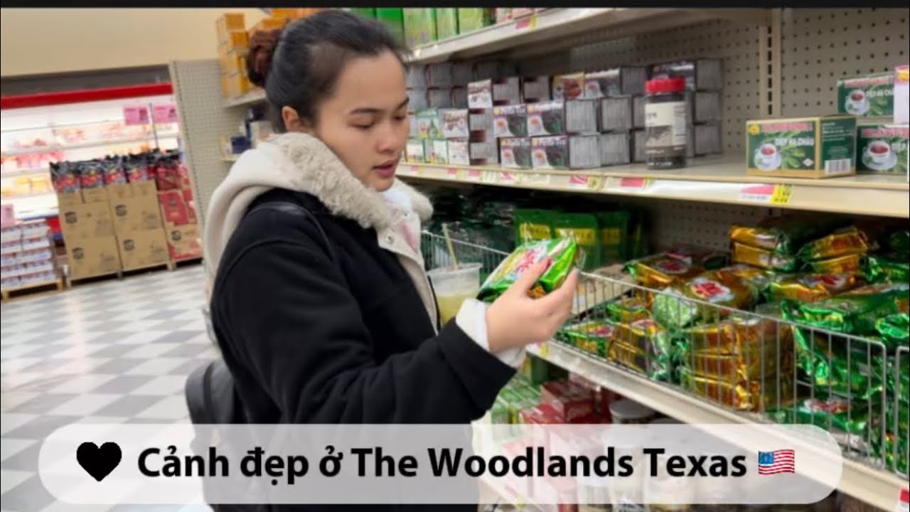Vlog13: The Woodlands #texas Đi dạo phố siêu đẹp , đường phố sạch sẽ thoáng mát| Ở Mỹ có gì vui ? 