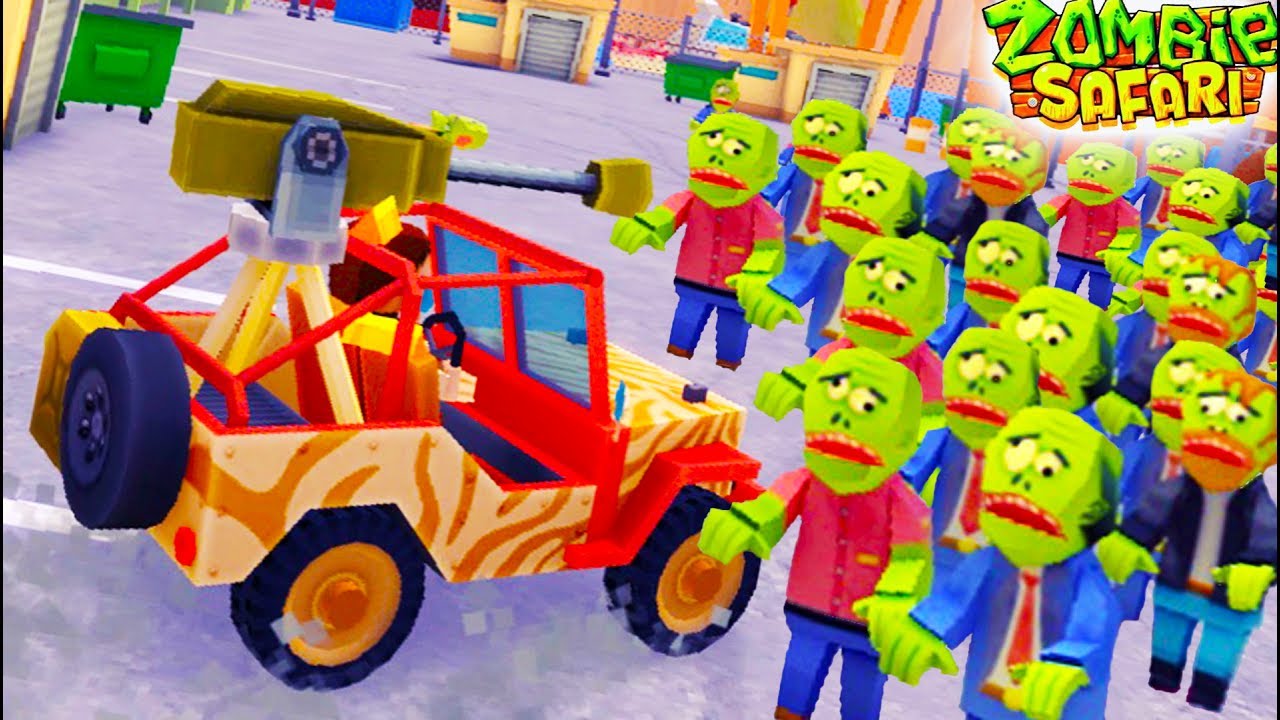 ОХОТА НА ЗОМБИ! Давим зомби на КРУТЫХ ТАЧКАХ Мульт игра для детей Zombie Offroad Safari