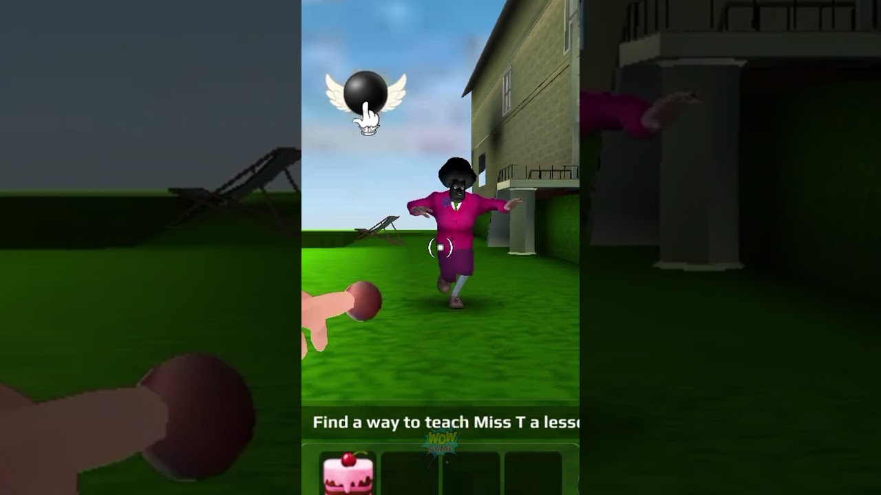 Scary Teacher 3D Tani try throw Cake Miss T Face  