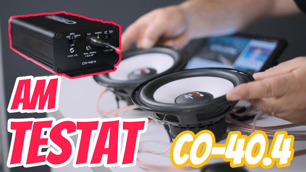 Amplificator audio auto CO40.4 - mic și puternic!