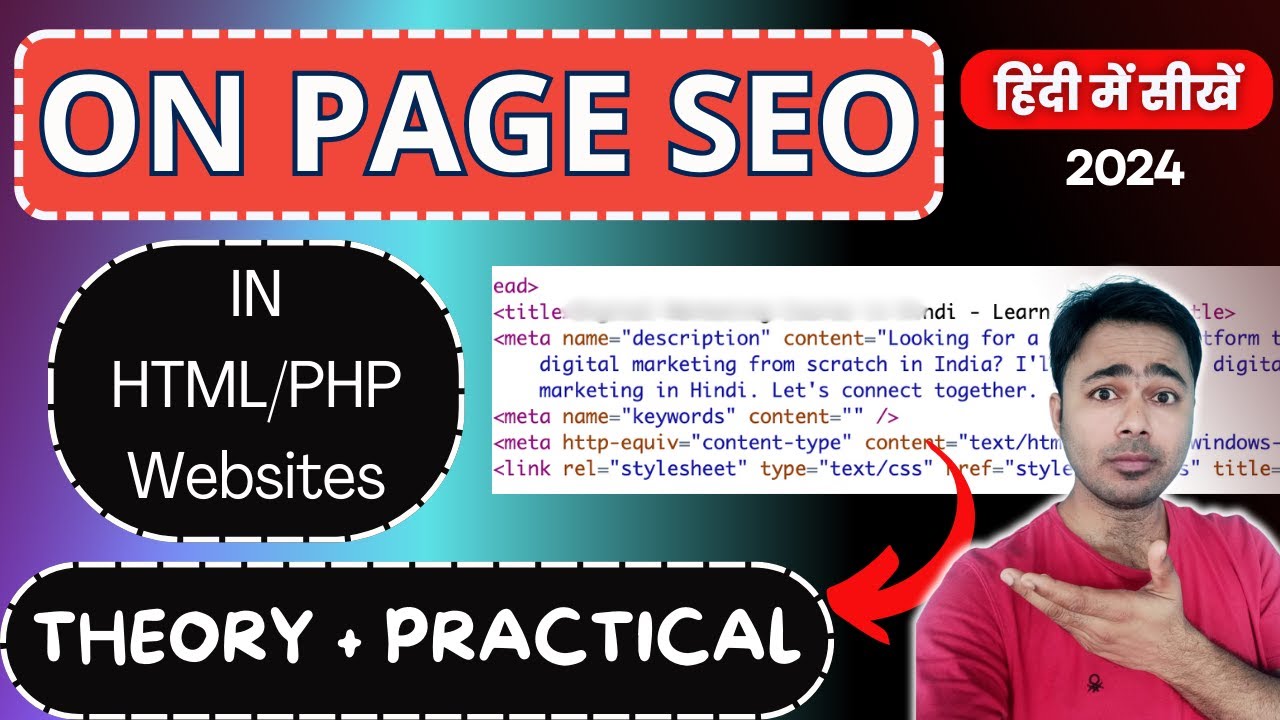 On Page SEO in HTML/PHP Websites - Part-1 | On Page SEO Tutorial - SEO Course in Hindi 2024 #12