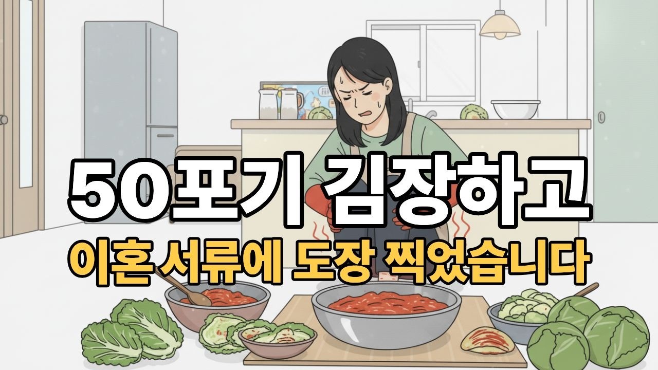 그것도 못해줘 시어머니 김장 50포기 하고 이혼했습니다
