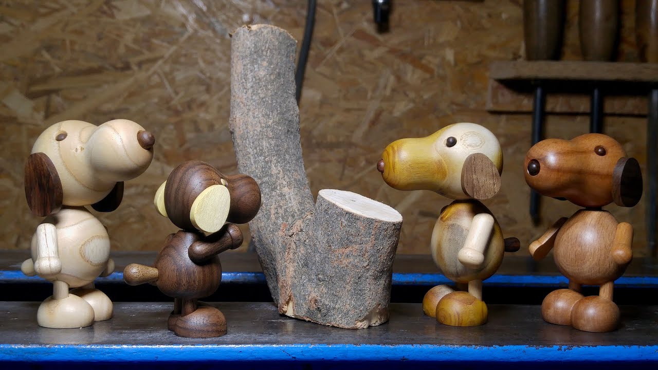 Woodturning / ‏Cute little dog / wooden animals 🐶