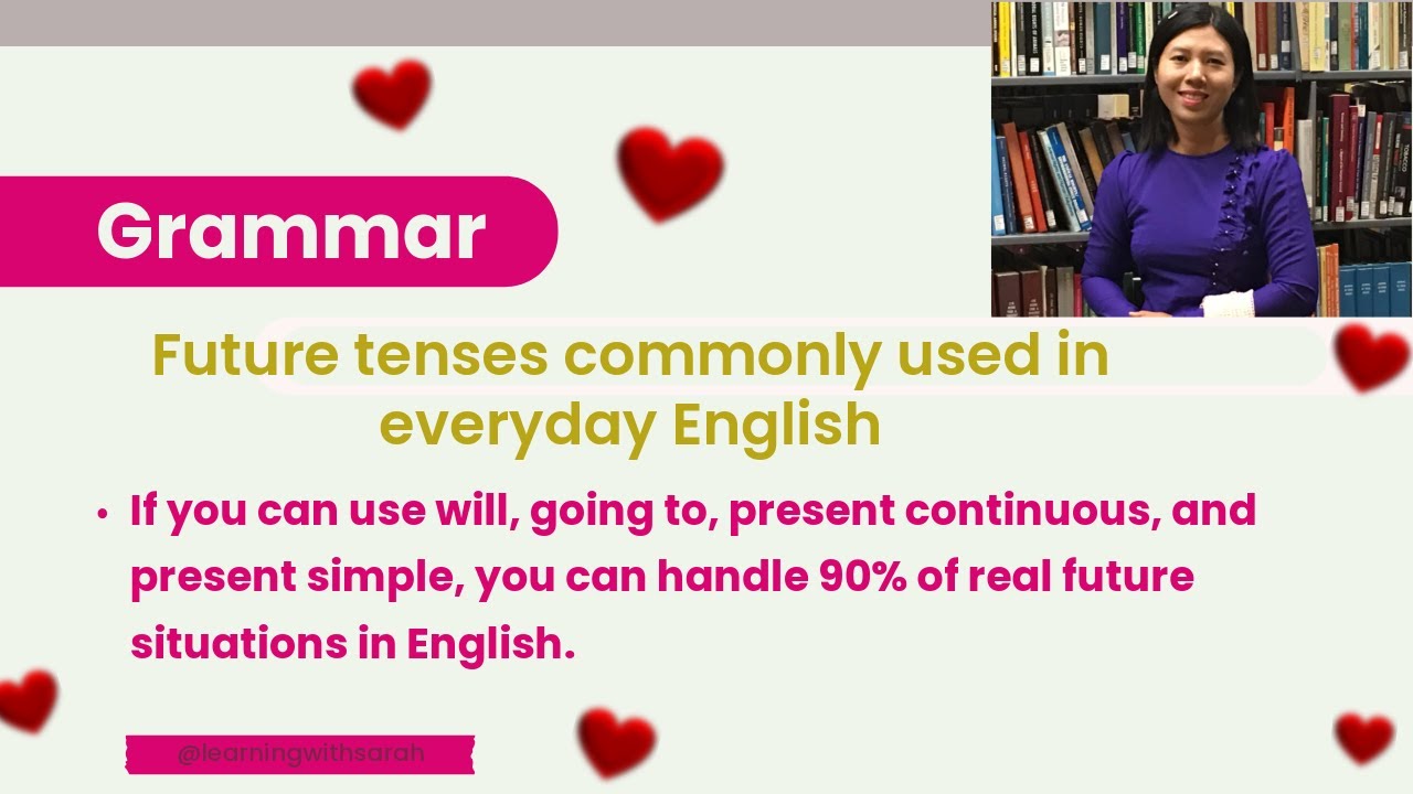 နေ့စဉ်သုံးEnglish မှာအသုံးများတဲ့ Future tenses တွေကို ranking အလိုက်ဥပမာတွေနဲ့ လေ့လာရမှာ ဖြစ်ပါတယ်။