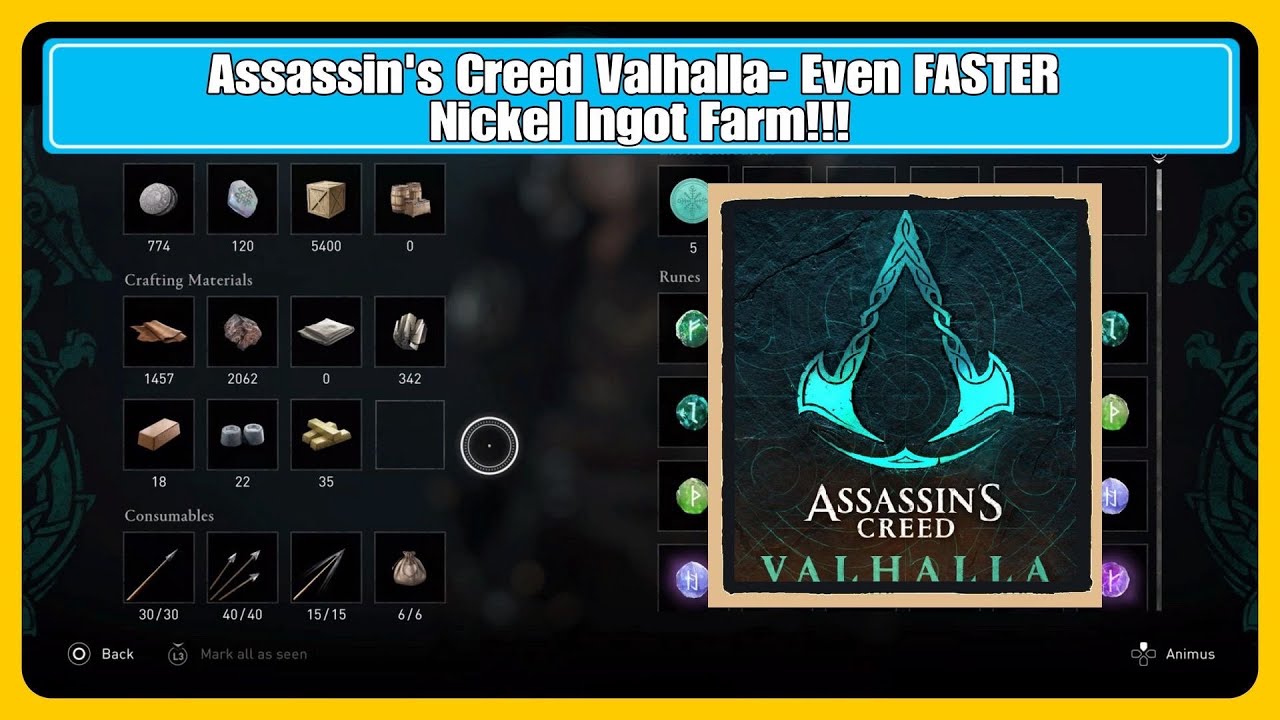 Assassin's Creed Valhalla- Even FASTER Nickel Ingot Farm!!!