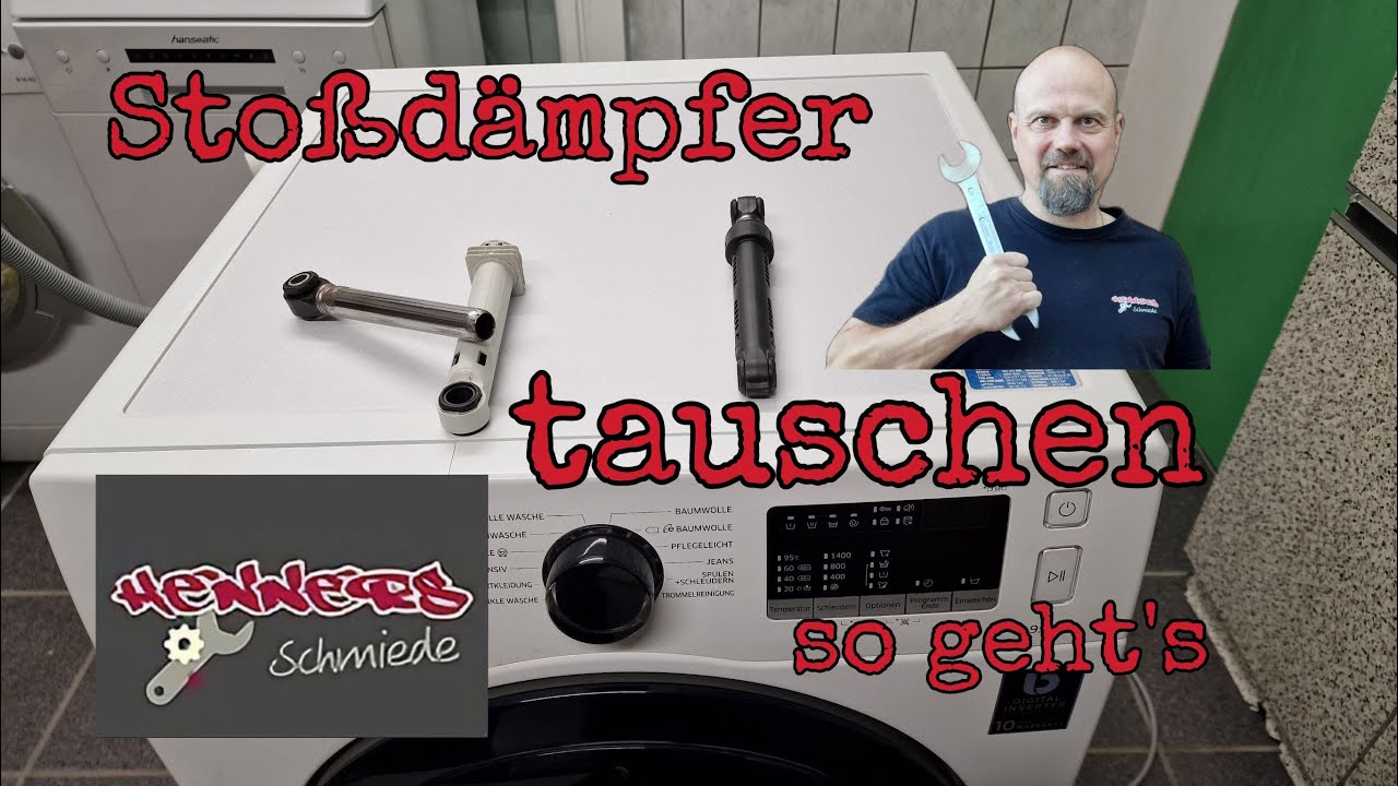 Waschmaschine rumpelt und schlägt 😱. Stoßdämpfer günstig und einfach selber tauschen