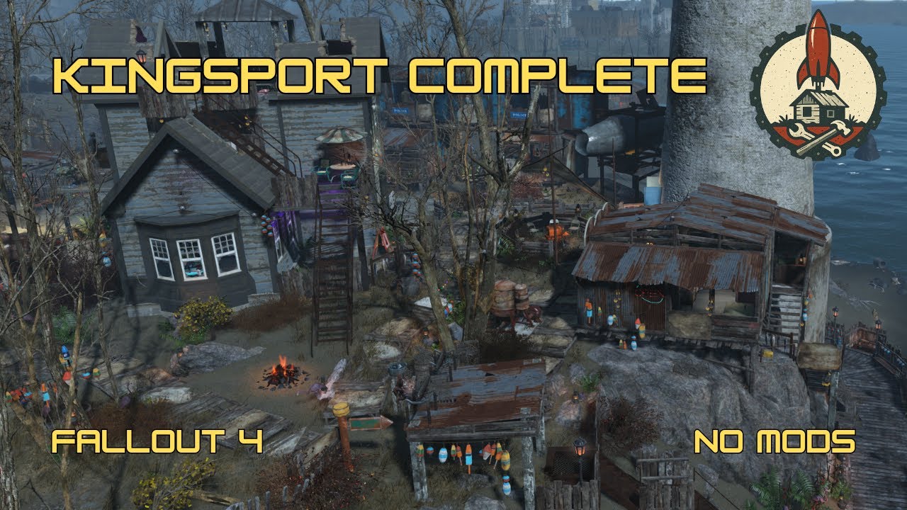Kingsport Main house Repaired | Guard posts | Full Settlement Tour (No Mods)