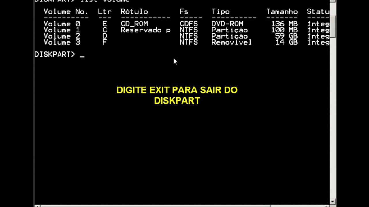 INSTALAR O WINDOWS PELO PROMPT DE COMANDO DO DVD